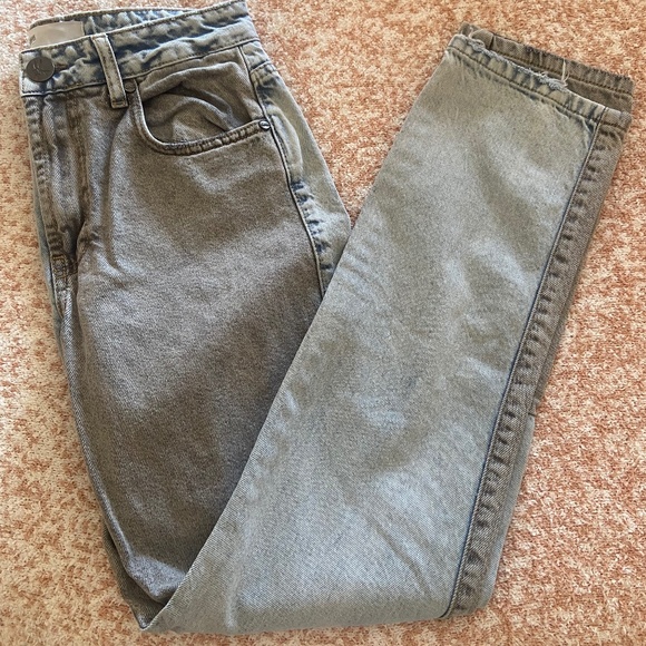 One Teaspoon Truckers Colorblock Mid Waist Straight Leg Denim Jeans - Picture 3 of 7